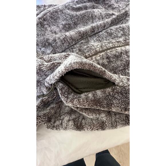 The North Face Women's Fleece Jacket Size M Gray Blk Soft Zip Pockets Thumbholes - Picture 5 of 8